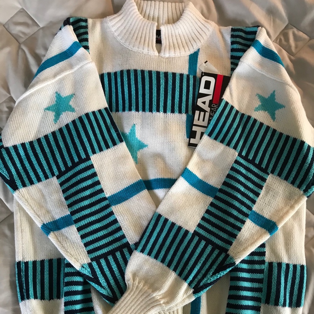 Vintage HEAD Sports Wear Ski Sweater Size M NWT